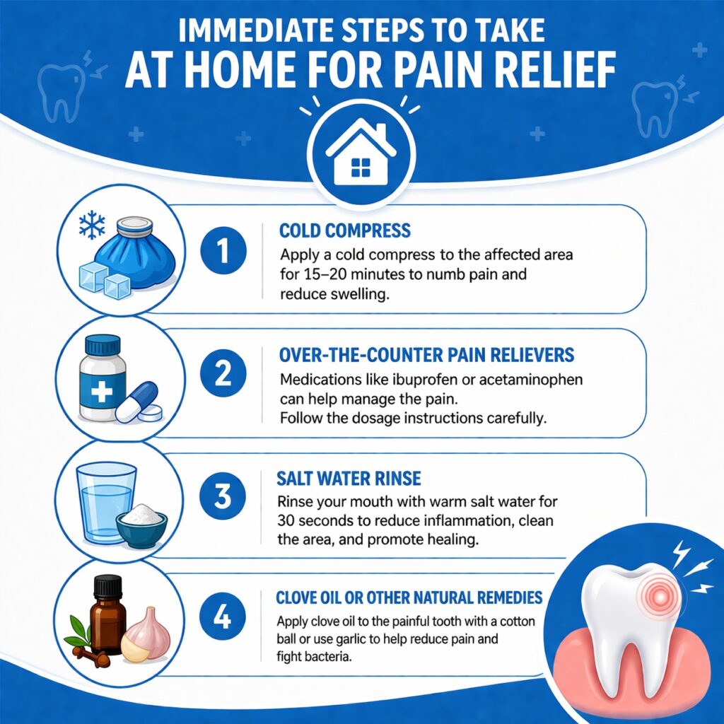 immediate steps for tooth pain relief
